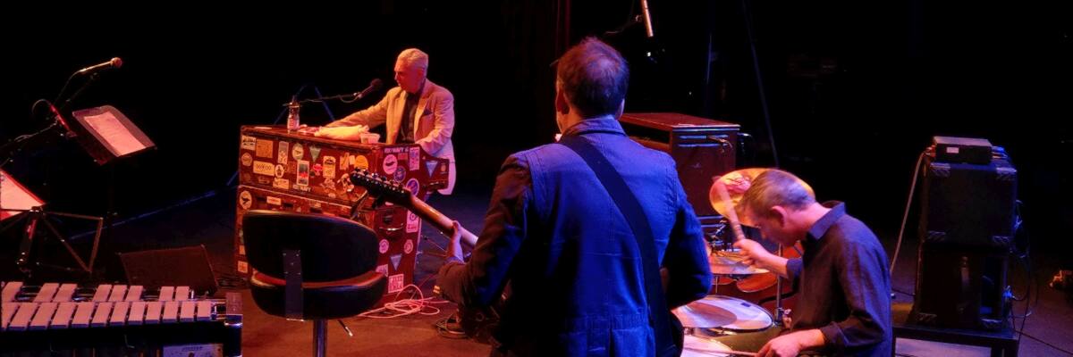 Georgie Fame performing as part of the 2018 Hertfordshire Jazz Festival, on-stage monitoring by JEG Productions.